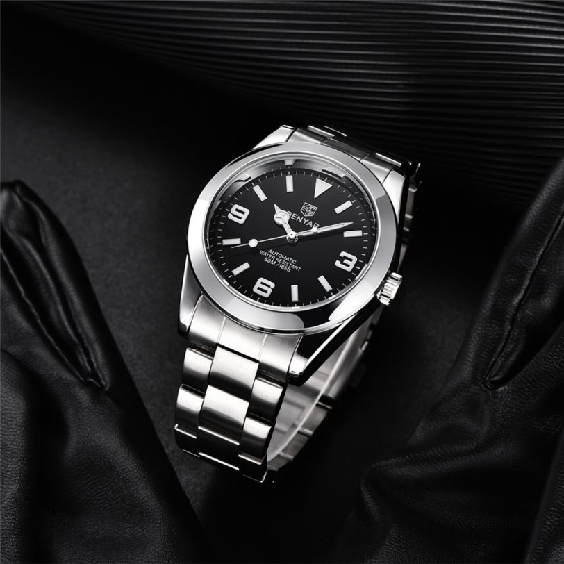 BENYAR Top Brand Original New Men's Automatic Mechanical Watch Stainless Steel Luxury Watch 50m Waterproof Relogio Masculino - Image 3