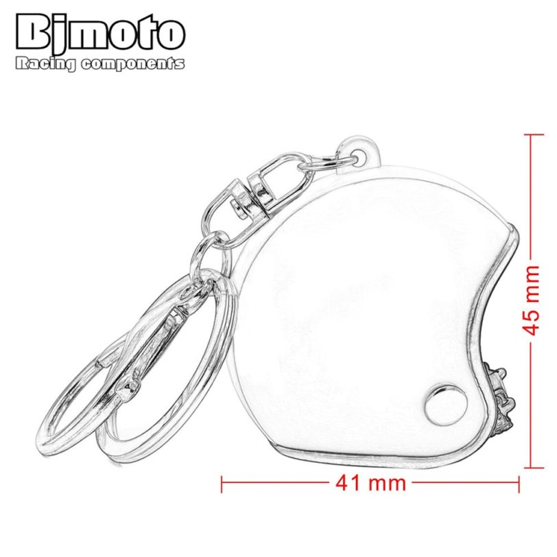 BJMOTO Mini Sport Motorcycle Helmet Pendant Keychain Unisex Keyring Key Chain Ring Finder Accessories Knight Gifts - Image 4