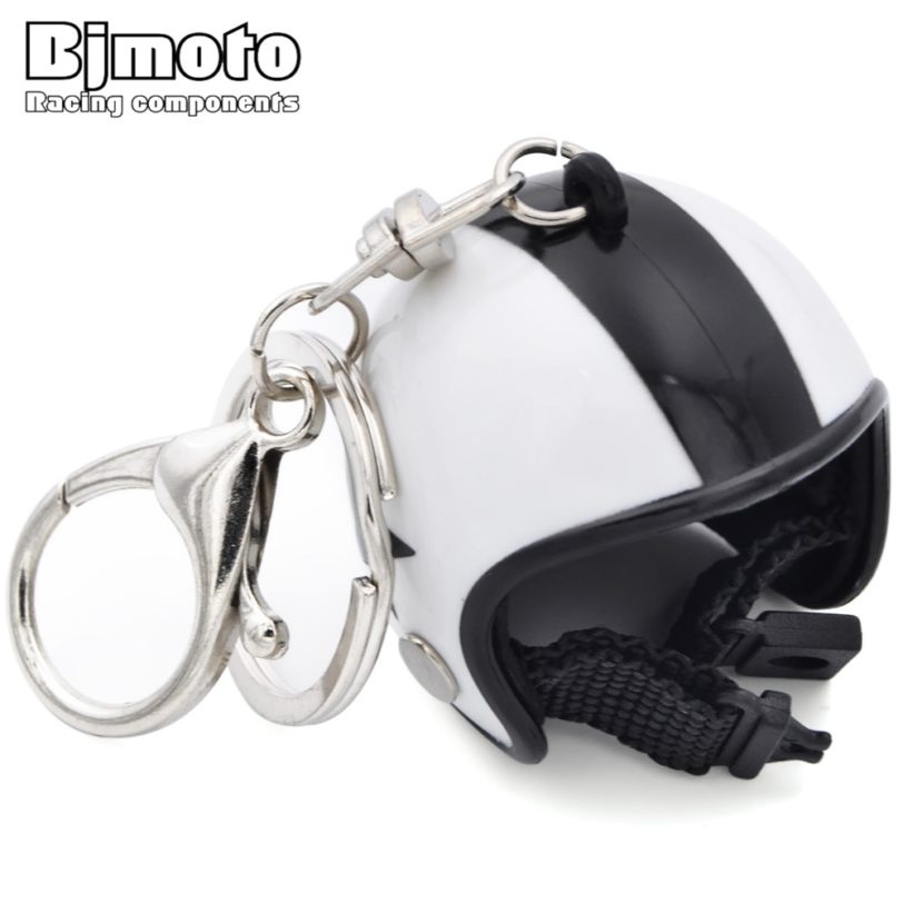 BJMOTO Mini Sport Motorcycle Helmet Pendant Keychain Unisex Keyring Key Chain Ring Finder Accessories Knight Gifts - Image 2