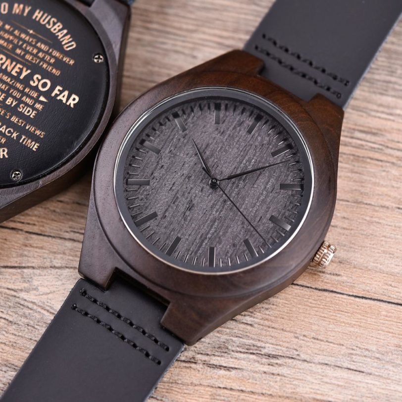 BOBO BIRD Wooden Watch Men Japan Movement Quartz Wristwatch Women Ebony Clock Personalized Customized Logo Boy Girls Gifts - Image 4