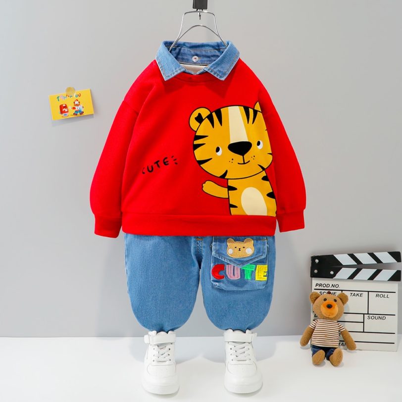 Babi Boys Clothes Set New Autumn Fashion Style Cotton Material Child Costum Kids 3 Years Old 4 Infant Clothing Baby Suits - Image 2