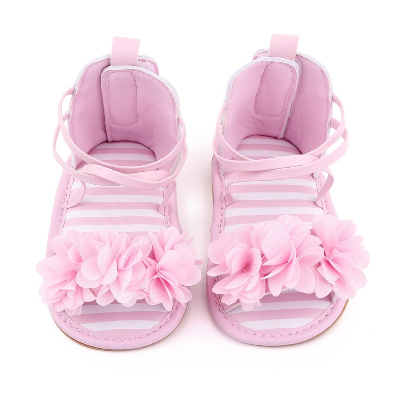 Baby Girl Sandales Newborn Summer Shoes Toddler Princess Rubber Sole Flats for 1 Year Infant Leather Sandalen Cute Flowers Shoe - Image 3