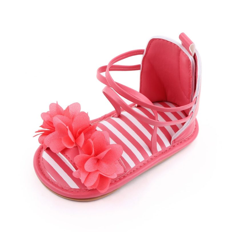 Baby Girl Sandales Newborn Summer Shoes Toddler Princess Rubber Sole Flats for 1 Year Infant Leather Sandalen Cute Flowers Shoe - Image 5