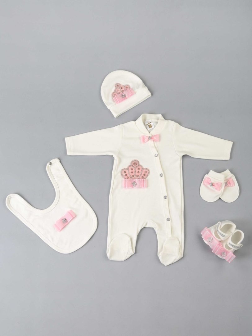 Baby Rompers Girls Boys Newborn Clothes 5 pcs Set Hat Shoes Gloves Bib Clothing Cotton Babies Types for Newborn Varieties Models - Image 3