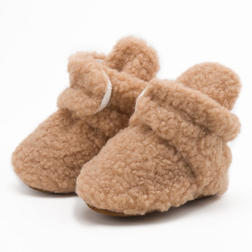 Baby Socks Winter Baby Boy Girl Booties Fluff Soft Toddler Shoes First Walkers Anti-slip Warm Newborn Infant Crib Shoes Moccasin - Image 2