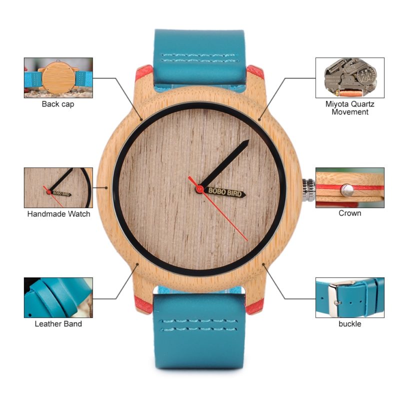 Bamboo Wooden Watch BOBOBIRD Quartz Timepiece for Father's Day Gift Unisex Japan Analog Ladies Men Wrist Watches reloj hombre - Image 3