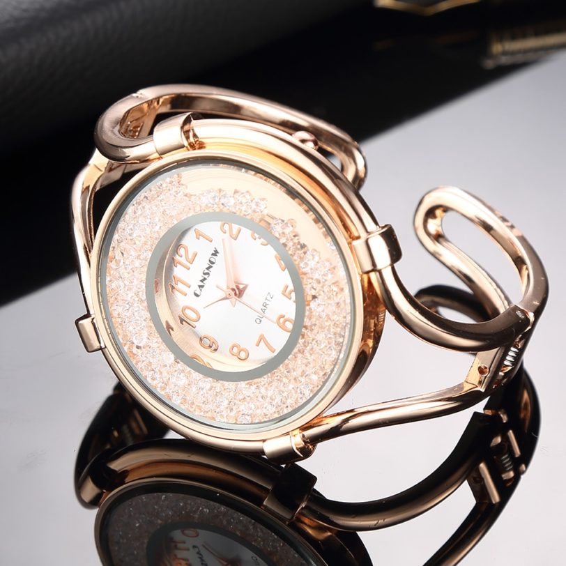 Bayan Kol Saati Top Brand Luxury Gold Women Crystal Watches Fashion Casual Ladies Bangle Bracelet Watch Female Clock Reloj Mujer - Image 4