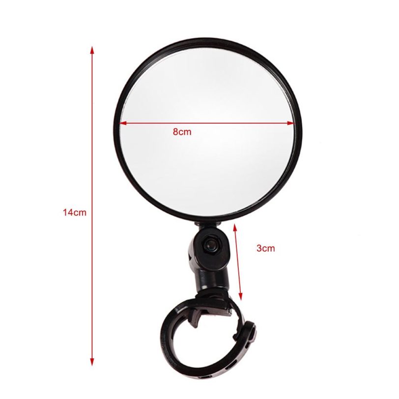 Bicycle Rearview Mirrors 360 Degree Wide-angle Convex Mirror Cycling Rearview Mirrors Silicone Handle For MTB Electric Scooter - Image 6