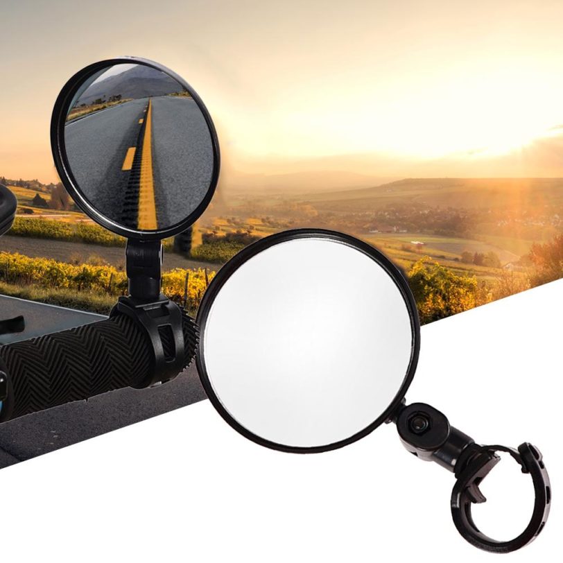 Bicycle Rearview Mirrors 360 Degree Wide-angle Convex Mirror Cycling Rearview Mirrors Silicone Handle For MTB Electric Scooter - Image 2