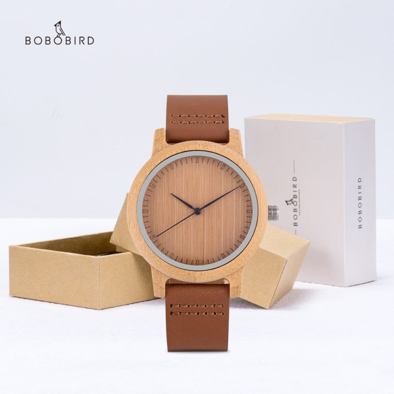 Bobo Bird Man Watch Wood Men's Watches For Men Quartz Wristwatches Man Women's Watches Tiempieces Clock Custom Dropshipping - Image 5