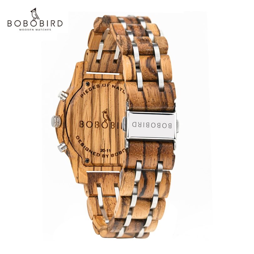 Bobo Bird Wooden Women's Watches Ladies Watch Female 2020 Luxury Quartz Watch for Women Chronograph WristWatch Auto Date - Image 5