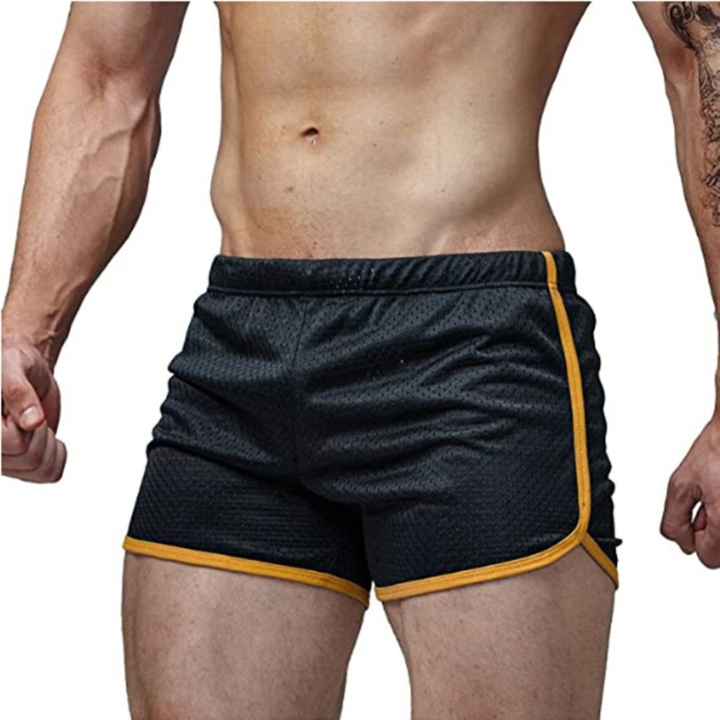 Brand New Men's Short Quick Dry Shorts Beachwear Workout Gym Sports Running Fitness 2020 Casual Elastic Drawstring Mesh Shorts - Image 2