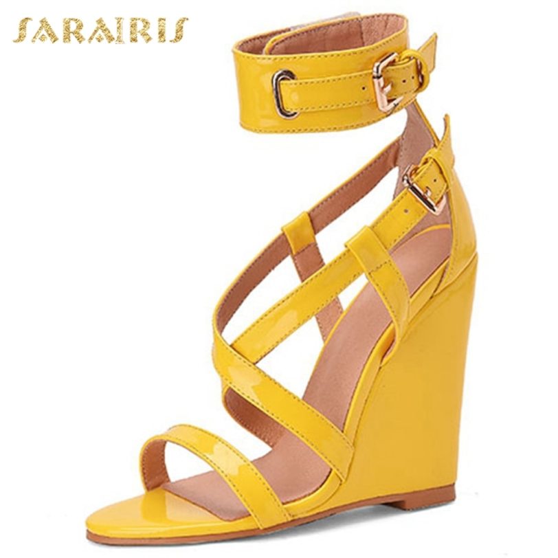 Brand New Wedges High Heels Dropship Large Size 47 Summer Gladiator Top Quality Shoes Woman Sandals - Image 5