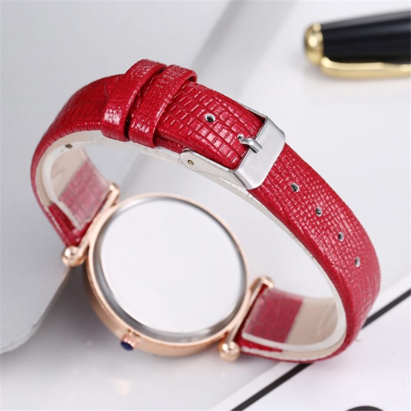 Butterfly Diamond Dial Design Women Quartz Watches Fashion Casual Ladies Wristwatches Simple Woman Leather Clock Montre Femme - Image 2