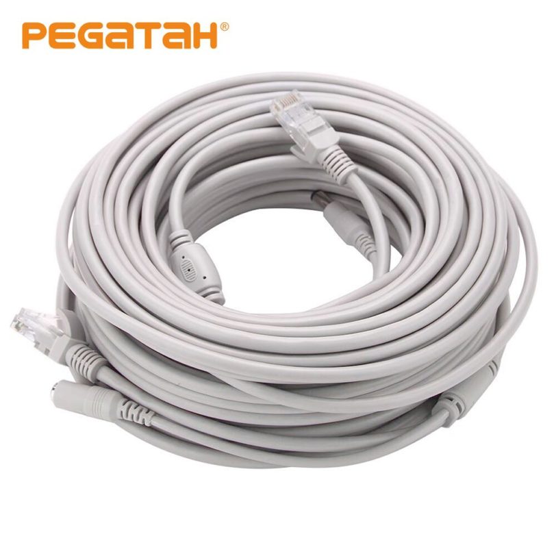 CCTV RJ45 Ethernet Network DC Power 2 in 1 cable Power supply Network Extension Lan Cable