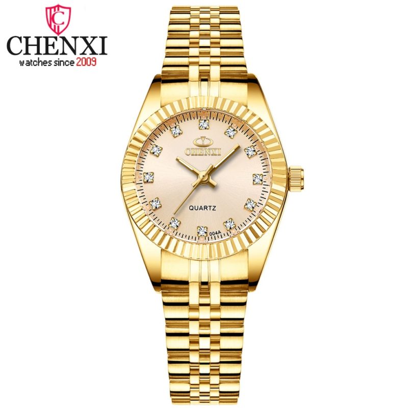 CHENXI Luxury Women Watches Ladies Fashion Quartz Watch For Women Golden Stainless Steel Wristwatches Casual Female Clock xfcs - Image 2