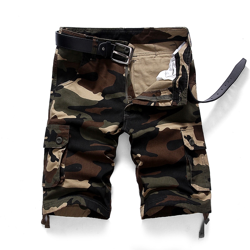 Camouflage Camo Cargo Shorts Men 2021 Summer Casual Cotton Multi Pocket Loose Shorts Army Military Tactical 1