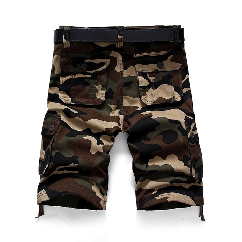 Camouflage Camo Cargo Shorts Men 2021 Summer Casual Cotton Multi Pocket Loose Shorts Army Military Tactical 2