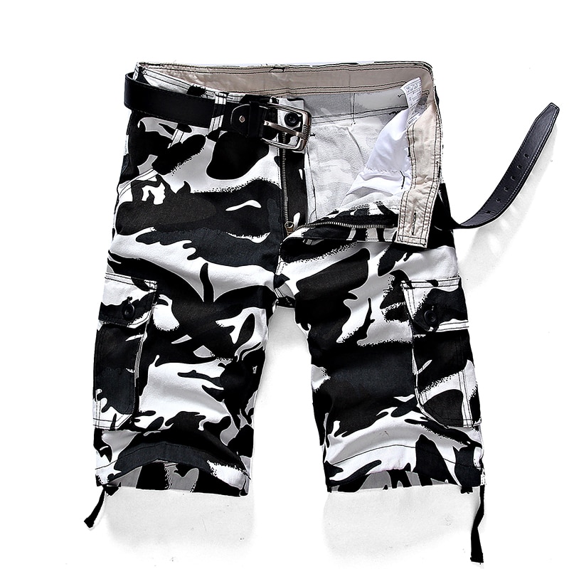 Camouflage Camo Cargo Shorts Men 2021 Summer Casual Cotton Multi Pocket Loose Shorts Army Military Tactical