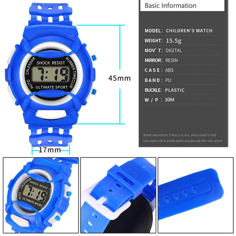 Casual Children Boys Girls Analog Digital Sport LED Student Waterproof Wrist Watch New Electronic Simplicity Round Watches - Image 5