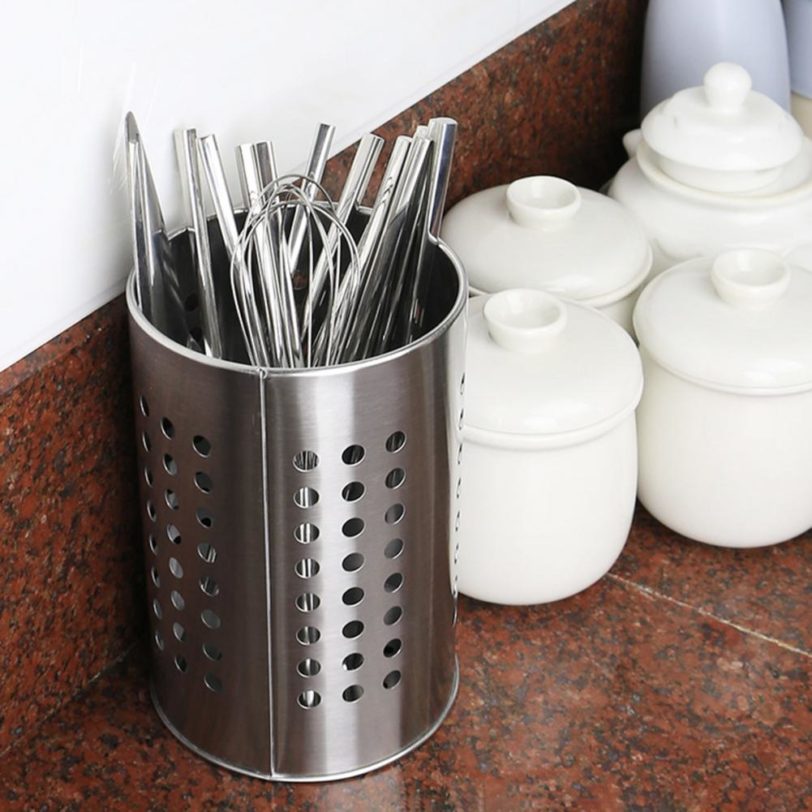 Chopsticks Holder Cage Well Made Stainless Steel Stand Steadily Lightweight Cutlery Kitchen Utensil Container - Image 4