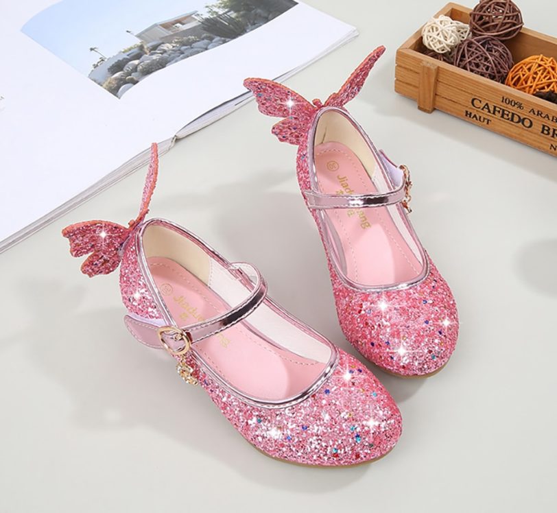 Cinderella Anna Elsa Shoes Princess Crystal Costume Shoes Baby Girls Cosplay Costume Sandals Party Elsa Shoes 2