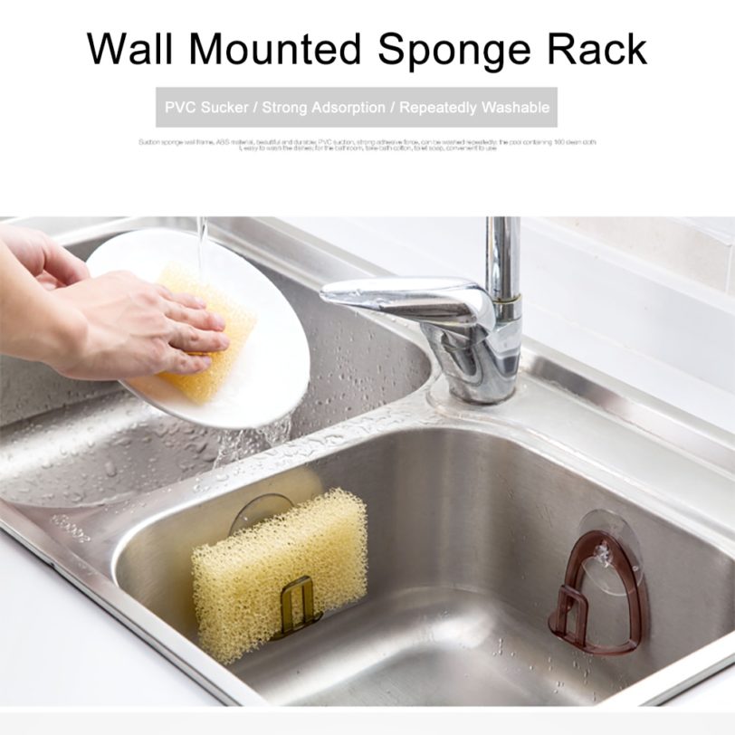 Cocina Sink Drain Rack Suction Cup Sponge Storage Holder Kitchen Sink Soap Drainer Organizer Kitchen Accessories