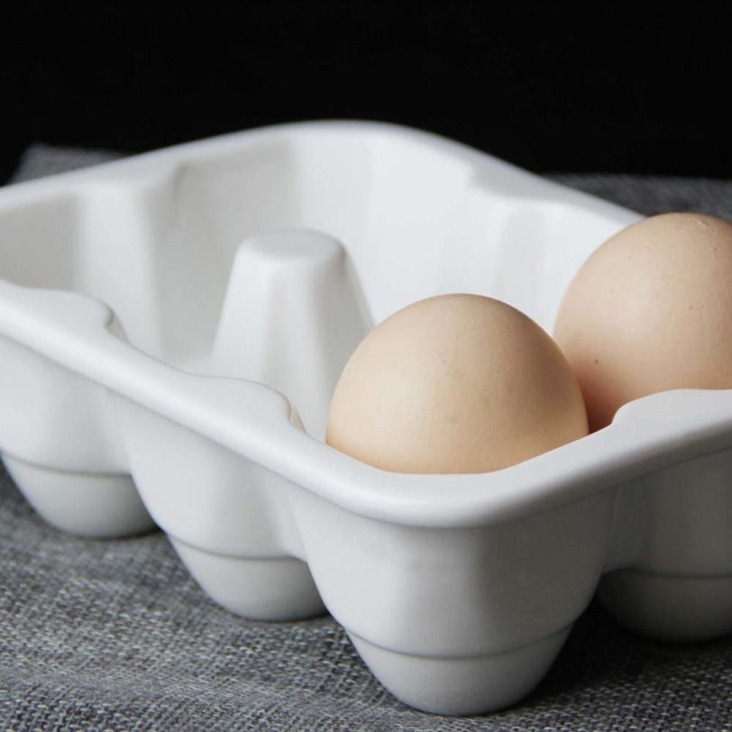 Creative ceramic 6 grid 12 grid egg tray Household kitchen refrigerator fresh egg storage box baking tableware baking egg tray - Image 4