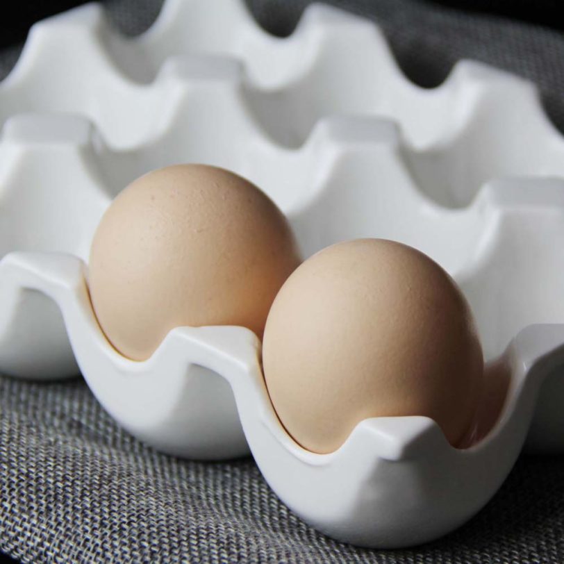 Creative ceramic 6 grid 12 grid egg tray Household kitchen refrigerator fresh egg storage box baking tableware baking egg tray - Image 2