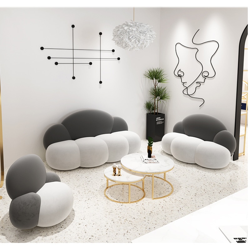 Customize Creat Cloud Shape Three Seat sofa Design Living Room Furniture Modular corner floor couch lounge