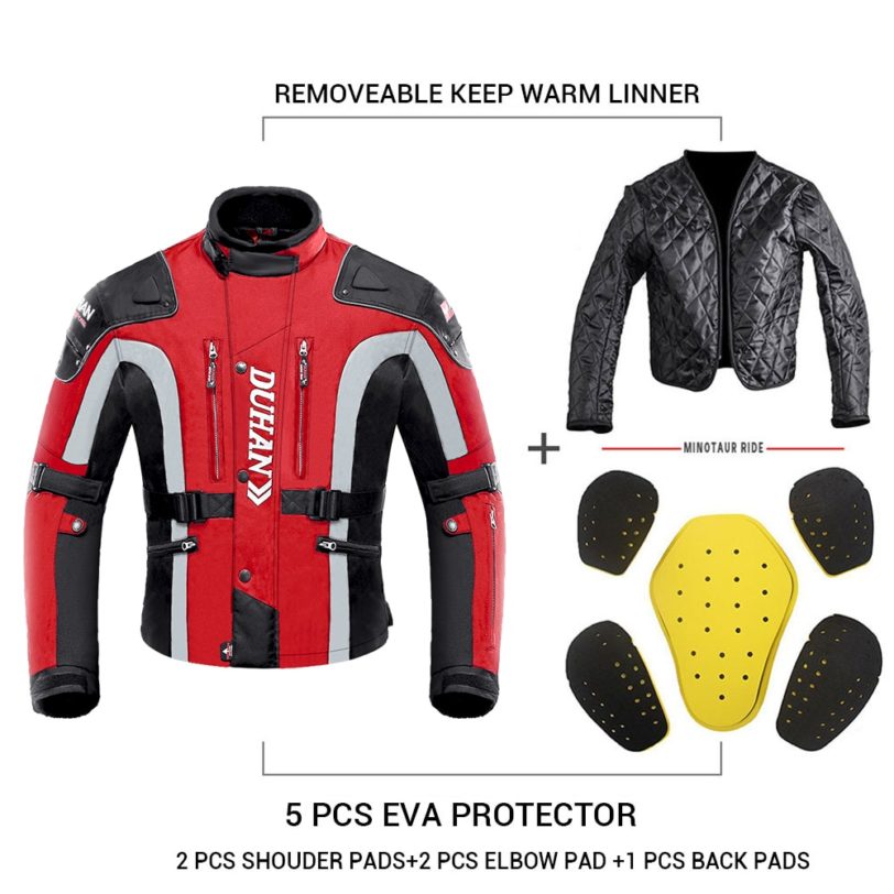 DUHAN Autumn Winter Cold-proof Motorcycle Jacket Moto Protector Motorcycle Pants Moto Suit Touring Clothing Protective Gear Set - Image 3