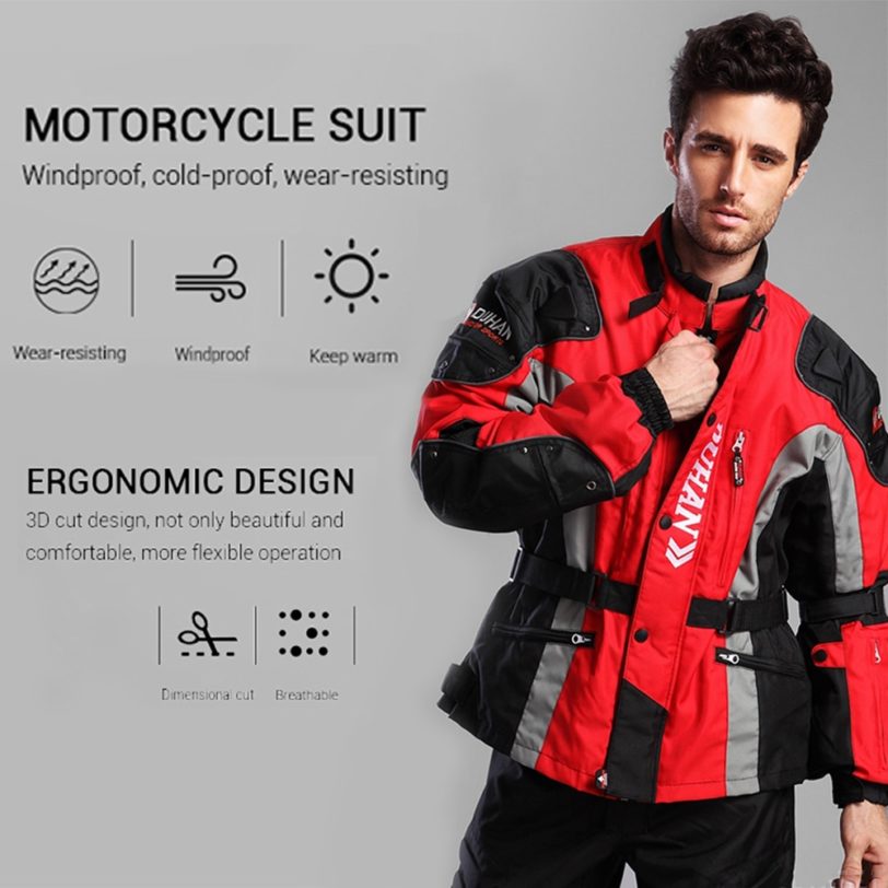 DUHAN Autumn Winter Cold-proof Motorcycle Jacket Moto Protector Motorcycle Pants Moto Suit Touring Clothing Protective Gear Set - Image 5