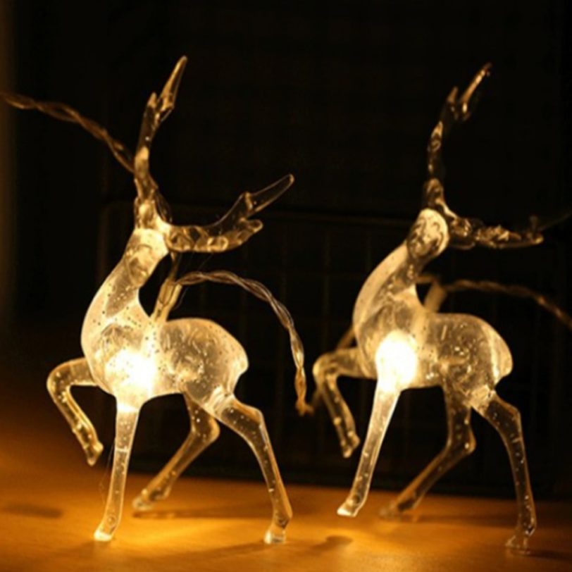 Deer LED String Light 10LED Battery Operated Reindeer Indoor Decoration For Home Christmas String Lights Outdoor Xmas Party - Image 2