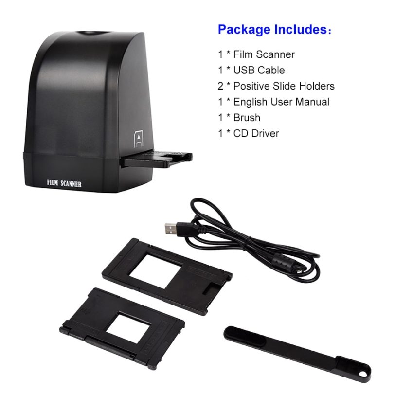 Digital Film Scanner with 8 megapixel CMOS Convert Negative Slide &Film to Digital Photo Support MAC/Windows XP/Vista/ 7/8/10 - Image 6