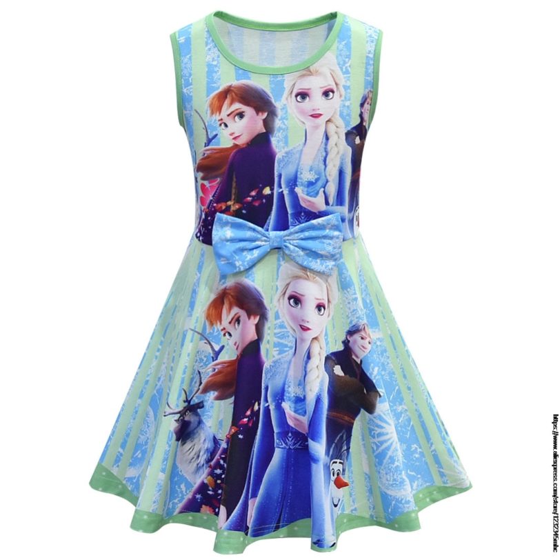 Disney Frozen New Queen 2 White Girls Anna Elsa Dress Children Gowns Infant New Years Kids Holiday Dress - Image 6