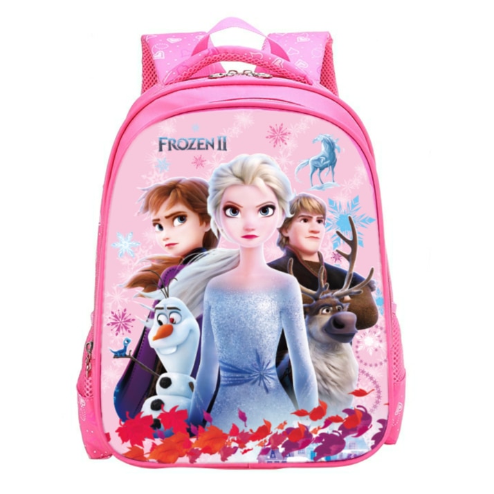 Disney cartoon schoolbag Frozen elsa Anna girls cute primary school bag kindergarten Cute backpack 4