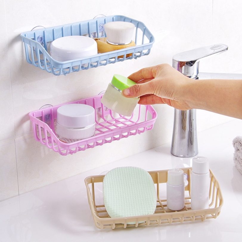 Durable Suction Cup Dishwashing Sponge Holder Hanging Storage Rack Drain Rack Sink Shelf Kitchen Accessories - Image 5