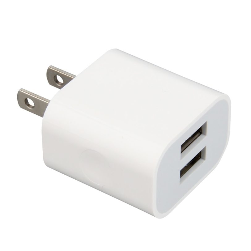 EU US UK AU Plug 6th 2 USB Ports Charger Power Travel Wall Adapter White Mobile 3