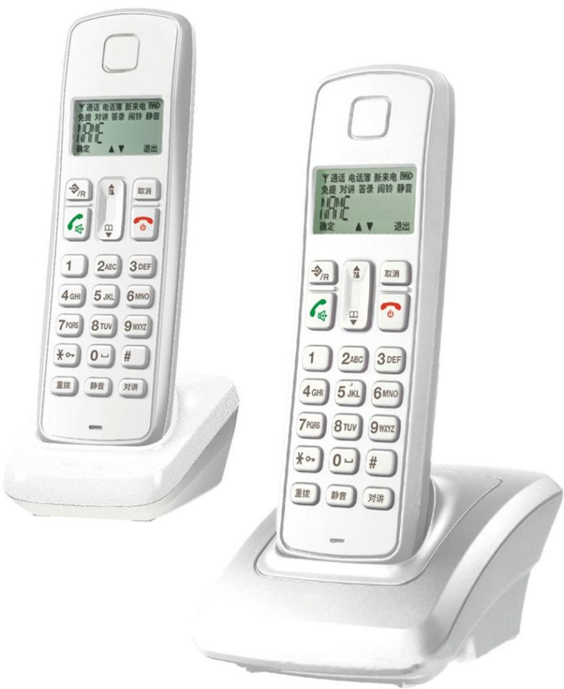 Expandable Cordless Phone System with Caller ID LCD Backlit 2 Cordless Handsets 16 Languages Keypad Lock 1