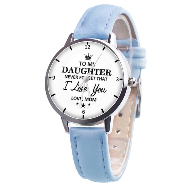 FORSEVEN Personalized Watches For Girls To My Daughter Quartz Wristwatch With Faux Leather Strap Special Gifts From Mom - Image 2