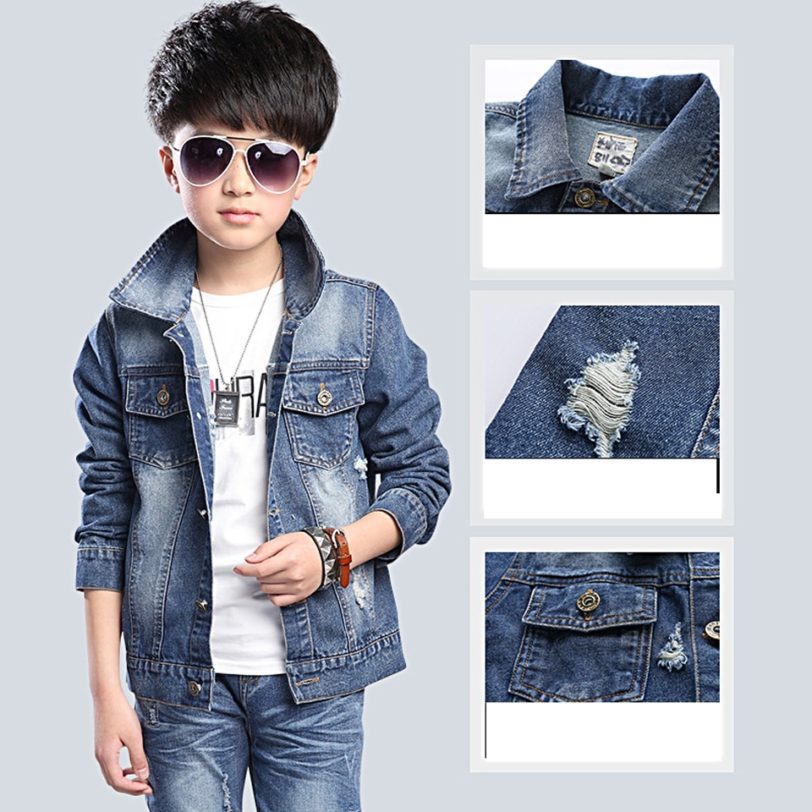 Fashion Autumn Clothing Kids Jackets Baby Boys and Girls Jackets Kid Casual New Boys Coats Denim Jackets Kids Jeans Outwear - Image 2