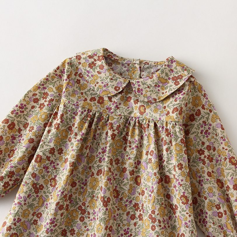 Fashion Baby Girl Dress Kids Clothes For Girls Long Sleeves Floral Blouse Dress For Girls Spring Summer Kids Dress For 0-6Y - Image 5