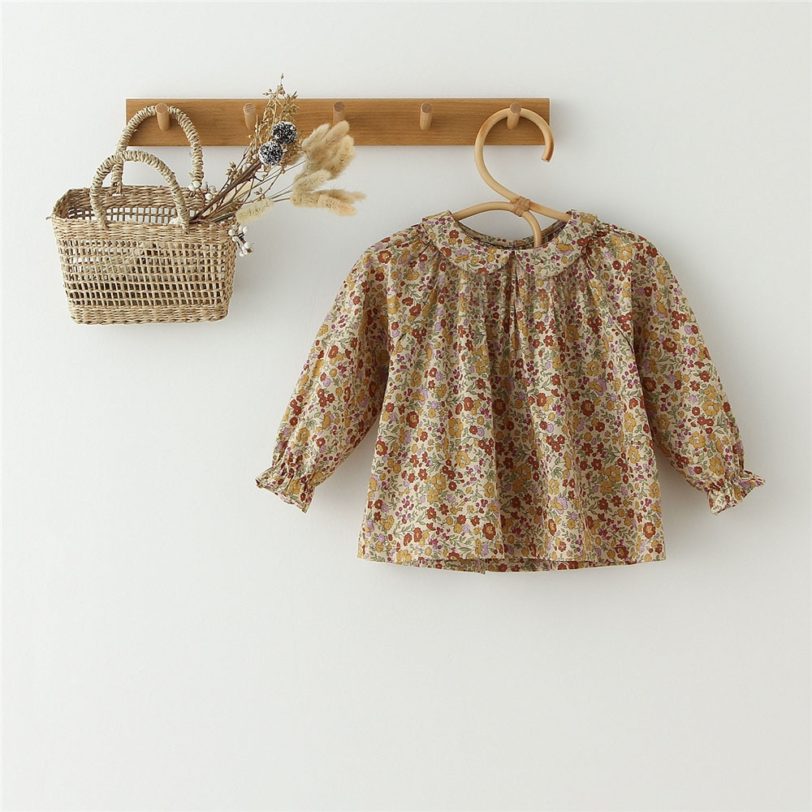 Fashion Baby Girl Dress Kids Clothes For Girls Long Sleeves Floral Blouse Dress For Girls Spring Summer Kids Dress For 0-6Y - Image 2