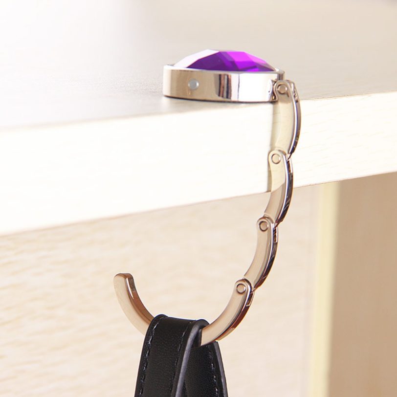 Fashion Creative Bag Hook Handbag Hanger Folding Holder Portable Key Ring Alloy Rack Table Hook Hardware Travel Outdoor Storage - Image 5