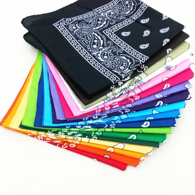 Fashion Polyester Bandana Square Scarf For Women Men Headband Headwear Double Sided Head Wrap Fashion Hair Accessories - Image 2