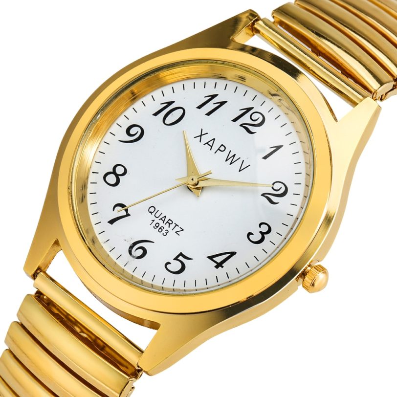 Fashion Vintage Business Women Men Watches Elastic Bracelet Gold Sliver Quartz Watch Clock Lovers Couple Party Office Gifts 2021 - Image 3