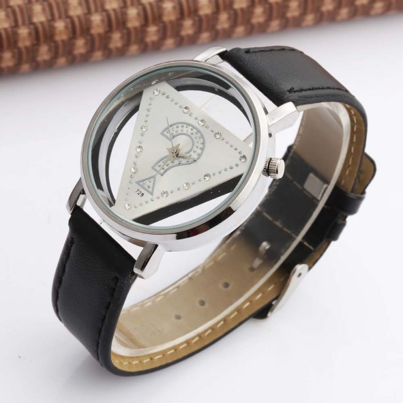 Fashion Womage Brand Trend Women Watches Ladies Triangle Rhinestone Transparent Quartz Casual Wristwatch Femme Relogio Feminino - Image 2