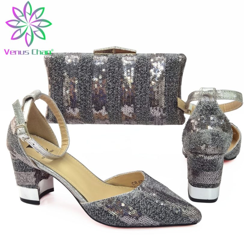 Fashionable Nigerian Design Italian Ladies Shoes and Bags to Match African MaMa Elegant Style Matching Shoes and Bag for Wedding - Image 3