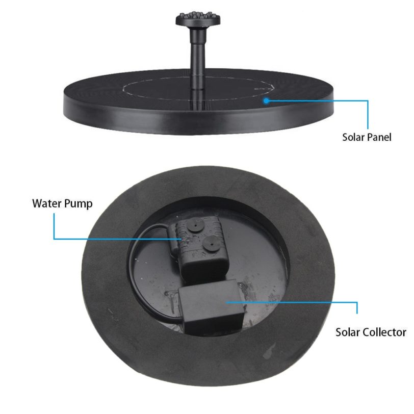 Floating Solar Fountain Garden Waterfall Fountain Pool Pond Bird Bath Solar Panel Powered Fountain Water Pump Garden Decoration - Image 6