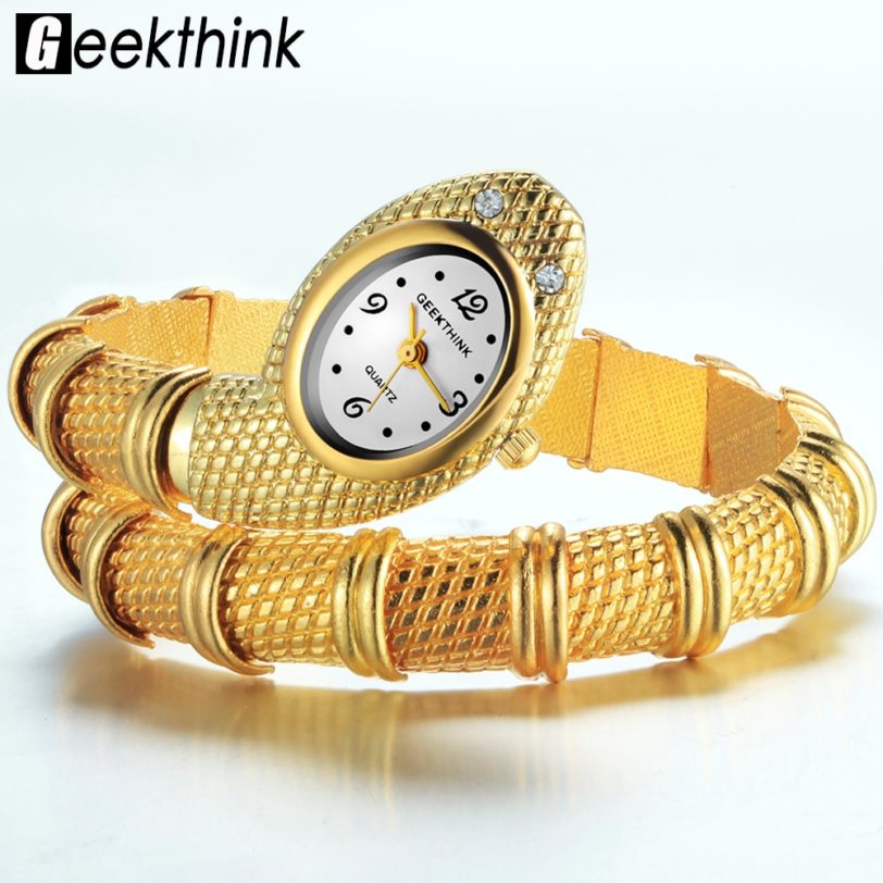 GEEKTHINK Bling Rhinestone Fashion Brand Quartz Watch Bracelet Women Ladies Snake Dress Watch Bangle Diamond Ornament - Image 5